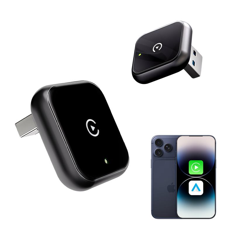 2026 latest model 2 in 1 Wireless  CarPlay Adapter, for Both Apple and Android,